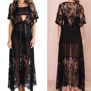 Skivvies by For Love & Lemons Anastasia lace robe